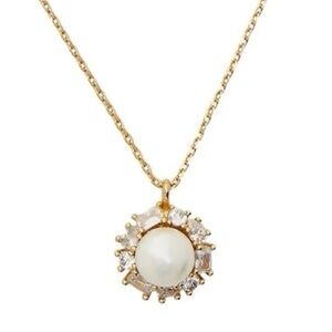 $68 Kate Spade Candy Shop Pearl Halo Pendant gold / Clear